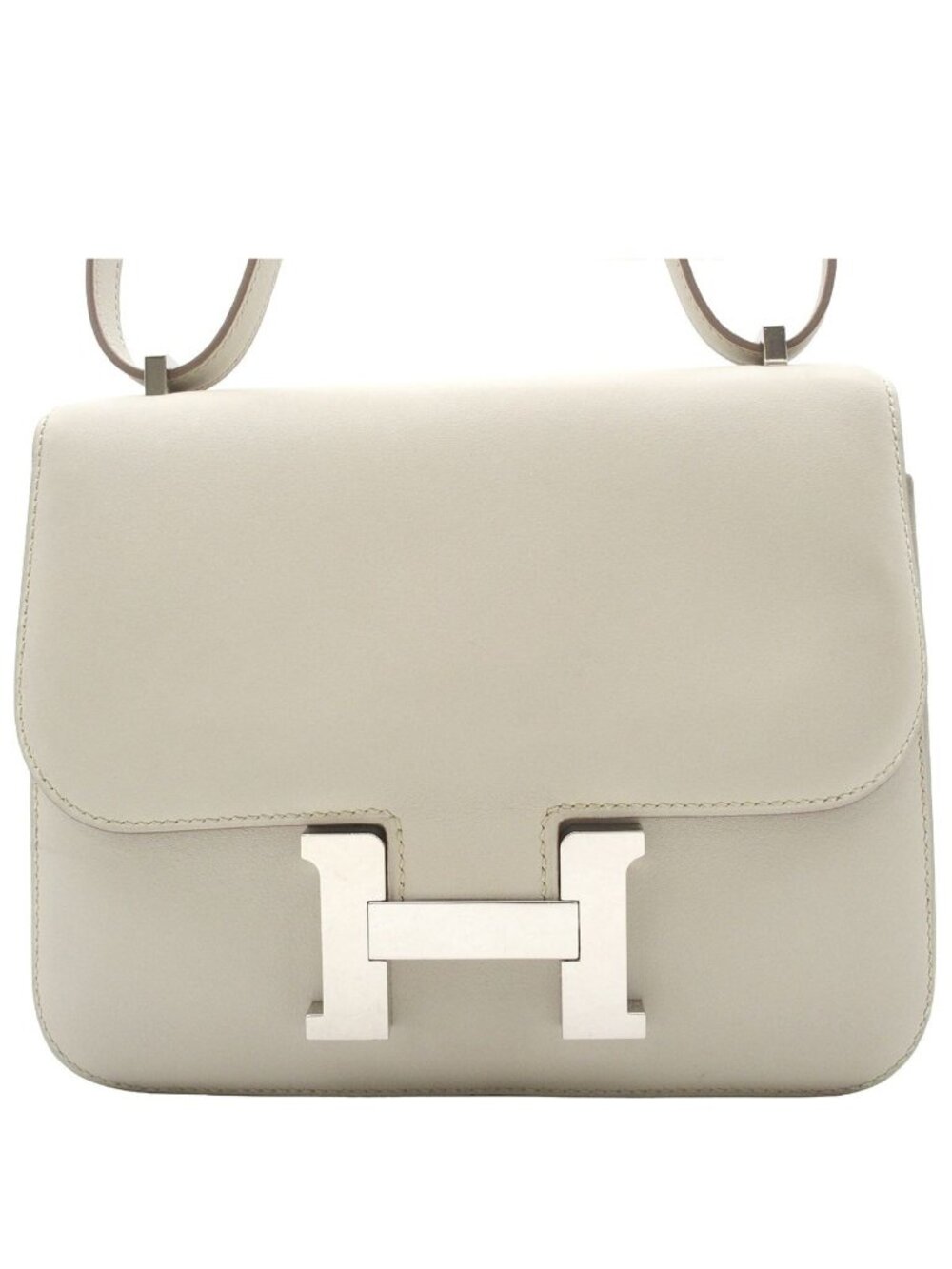 Hermes Constance 3 Mini Pearl Gray Silver Swift Shoulder Bag